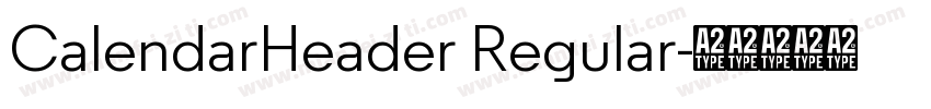 CalendarHeader Regular字体转换